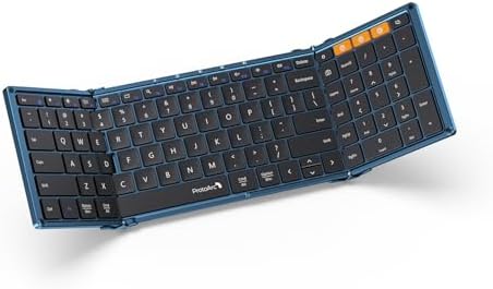Portable Full-Size Proto Arc Bluetooth Keyboard XK01 – Foldable Wireless Keyboard with Numeric Keypad for i Pad, Tablets, Smartphones, and Laptops – Rechargeable Multi-Device Solution for Windows, i OS & Android – Ultimate Travel Companion for On-the-Go Professionals