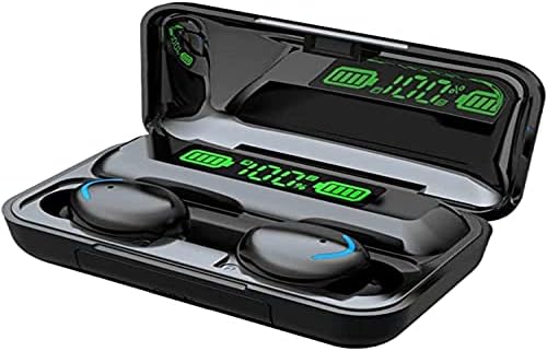 Experience Superior Sound with TWS Wireless F9-5 Bluetooth 5.1 Earbuds – Hi-Fi Stereo, Noise-Cancelling, Touch Control, and Waterproof Design, Complete with Compact Charging Case for On-the-Go Convenience in Sleek Black Finish