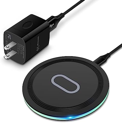 Premium 15 W Wireless Charging Pad for Samsung Galaxy S25 Ultra/S24 FE/S23/S22/S21/Z Flip 6 & 5 and Google Pixel 9/8 a/7 a/8/7 Pro – Fast, Safe, and Versatile Qi Charger Station with QC Adapter for Optimal Performance and Enhanced Compatibility