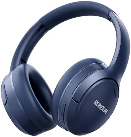 RUNOLIM Wireless Over-Ear Noise Cancelling Headphones – 70-Hour Playtime, Superior Hi-Fi Sound with Rich Bass, Foldable & Portable Design, Built-In Microphone for Easy Calls – Ideal for Home, Travel, and Office Use