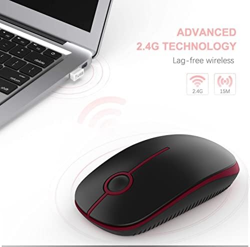 Sleek Vssoplor Wireless Mouse – Ultra-Slim Silent Optical Companion for Laptops & PCs | 2.4 GHz Nano Receiver, Perfect for Quiet Workspaces & Travel | Enhanced Compatibility for Windows, Mac & Linux