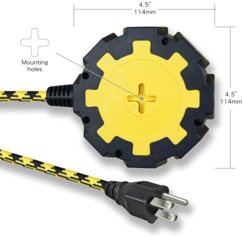 Maximize Your Charging Efficiency with the PD20 W USB-C and USB-A Power Strip – 6 Outlet Surge Protector with 6 FT Braided Cord, 500 Joules of Safety, Built-in 15 A Circuit Breaker, UL Listed, Wall Mountable for Versatile Use in Homes and Workshops