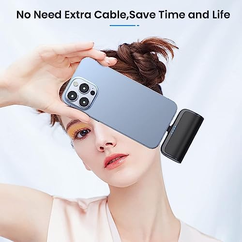 Dual Pack Mini Portable i Phone Charger 5200 m Ah – Ultra-Compact 20 W PD Fast Charging Power Bank for i Phone 14, 13, 12, 11, X, 8, 7, 6 Series – Perfect Travel Companion for Quick Device Recharges and Enhanced Compatibility