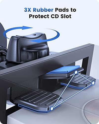 Revolutionary OQTIQ Magnetic CD Slot Phone Mount for Effortless Smartphone Access – Six Ultra-Strong Magnets for i Phone, Samsung Galaxy, LG & More – Hands-Free Convenience with 360° Rotation for Optimal Viewing Angles – Compact Design for Any Vehicle Interior – Elevate Your Driving Safety and Experience