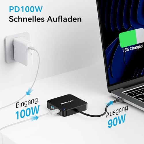 Elevate Your Work Efficiency with the ACASIS Dual HDMI Docking Station – Power Up with 100 W PD Charging, Experience Stunning 4 K Display, and Enjoy Lightning-Fast 5 Gbps USB-C & USB-A Connectivity for Dell, HP, Lenovo, Surface, and Yoga Laptops – The Ultimate All-in-One Hub for Professionals and Tech Lovers