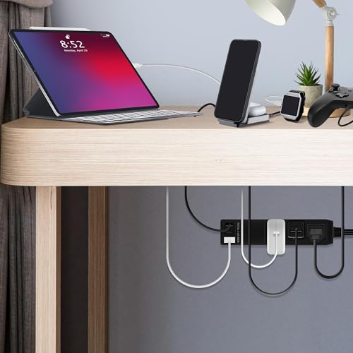 Elevate Your Power Management with the LIDER Ultra-Thin Outlet Extender – 3 Receptacles, 12 W USB Type-A & USB Type-C Charging Ports, Compact Flat-Face Design, 3 ft Cord, ETL-Listed Safety Assurance, Perfect for Home and Office Use