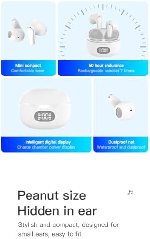 Ultra-Lightweight Bluetooth 5.3 Wireless Earbuds with Advanced Noise Isolation & Real-Time LED Battery Indicator – Perfect for Active Lifestyles, Ergonomic Sports Earphones Compatible with i OS/Android, Delivering Immersive Sound Quality for Music Enthusiasts on the Go