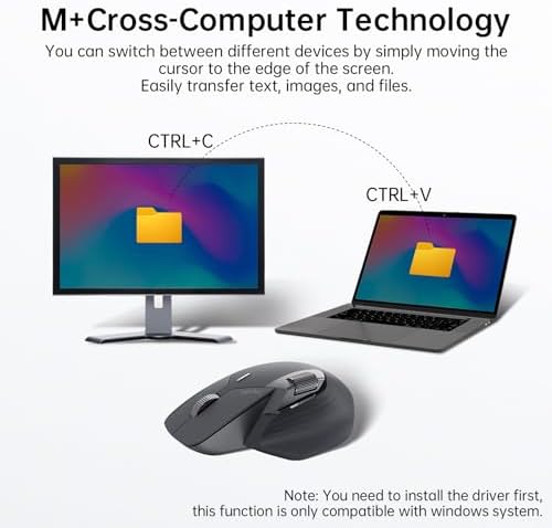 Revolutionize Your Workflow with Rapoo MT760 Multi-Device Wireless Mouse – Effortlessly Connect Up to 4 Devices with Bluetooth 5.0 & 2.4 G, 11 Customizable Buttons, 4 K DPI Precision, and 90 Days of Uninterrupted Battery Life – Perfect for Professionals and Tech Enthusiasts in Sleek Matte Black