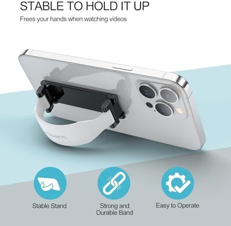 SURITCH 2-in-1 Silicone Phone Grip and Kickstand Holder – Universal Finger Loop Strap for Superior Stability and Comfort, Compatible with i Phone, Samsung, and Most Cases, 3.15″ Black – Premium Drop Protection and Effortless Hands-Free Viewing Solution