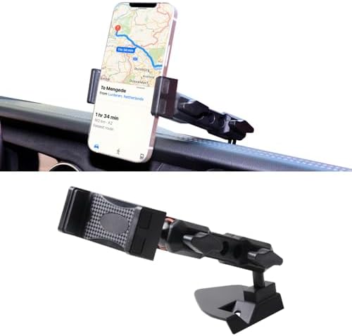 2024-2025 Jeep Wrangler JL Magnetic Phone Mount – Adjustable 360° Dashboard Cradle for Secure Navigation and Hands-Free Use – Sleek Black Finish for Enhanced Interior Style – Quick Installation for Optimal Driving Safety and Convenience