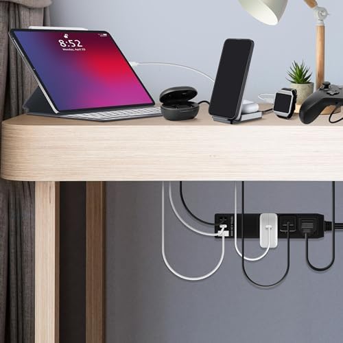 LIDER Ultra-Thin Flat-Face Outlet Extender with 3 Receptacles – Space-Saving Power Strip with 3 ft Cord, ETL-Listed for Safety, Sleek White Design for Modern Interiors – Perfect Solution for Enhanced Device Charging and Versatile Placement