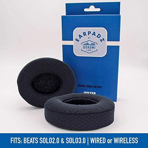 Upgrade Your Beats Solo 3 with Dekoni Memory Foam Earpad Replacement – Premium Soft Knit Jerzee Covers for Ultimate Comfort and Enhanced Audio Isolation – Quick Installation for Superior Listening Experience