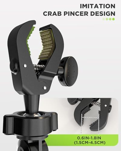 IPOW 360° Rotatable Rearview Mirror Phone Holder – Adjustable Auto Clamp Car Mount for 4-7 Inch Smartphones, Effortless Multi-Angle Viewing for Enhanced Safety and Convenience while Driving