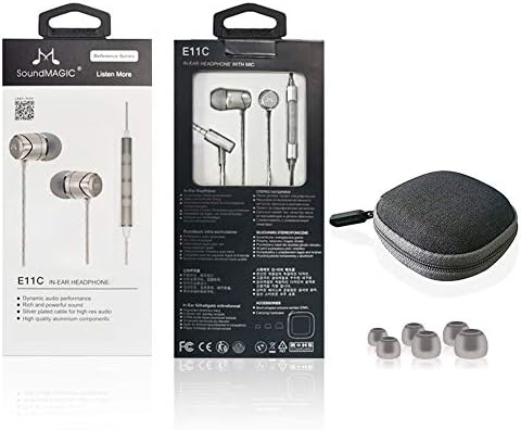 Elevate Your Audio Experience with Sound MAGIC E11 Wired Earbuds – Hi-Fi Stereo Earphones with Powerful Bass, Noise-Isolating Design, Tangle-Free Cord, and Enhanced Device Compatibility for Uninterrupted Listening Pleasure in Sleek Black Finish