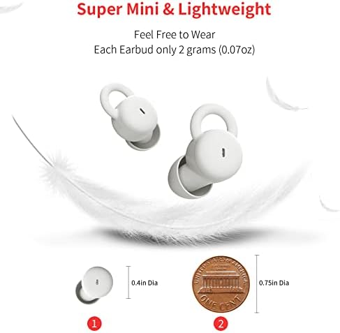 Ultimate Sleep Enhancer: Ultra-Comfort Bluetooth Earbuds for Side Sleepers – Advanced Noise-Cancellation for Snoring Relief and Restorative Sleep – Discreet, Lightweight Design for Uninterrupted Nighttime Bliss