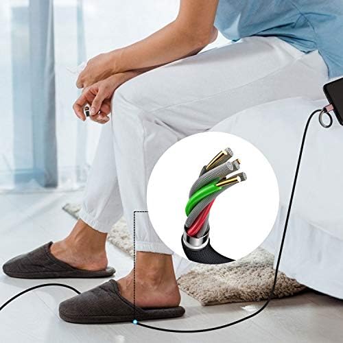 Cyven Premium 3 ft USB Type C Cable Duo Pack – Fast Charge & Data Transfer Cord, Durable TPE Construction, Compatible with Samsung Galaxy A Series, LG V Series, and More – Stylish Pink Design for Enhanced Performance and Versatility