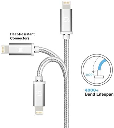 LAX MFi Certified Lightning Cable for i Phone & i Pad – 6 ft Durable Braided USB Cord with Fast Charging Capability for Enhanced Performance and Compatibility Across All Devices