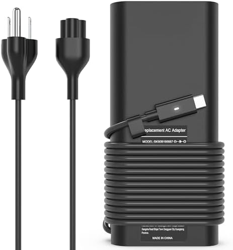 130 W USB-C Laptop Charger for Dell XPS & Precision Series – Quick Charge Power Supply with Safety Features, Lightweight & Portable Design for Home, Office, and Travel Use