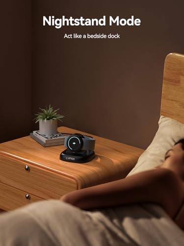 LVFAN Enhanced Fast Charger Dock for Google Pixel Watch 3 & 2, Fitbit Sense 2, Versa 4 & 3 – Sleek Charging Stand with Durable Cable for Rapid Power-Up and Smart Display Convenience, Perfect for Home and Travel Use