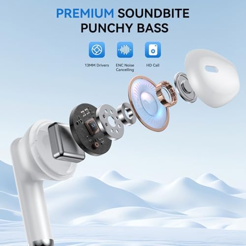 Revolutionary Bluetooth 5.4 Wireless Earbuds with Exceptional 50-Hour Playtime and Powerful Deep Bass – IPX7 Waterproof Design for Active Lifestyles – Sleek Black Charging Case Featuring Battery Indicator for Ultimate Convenience and Durability