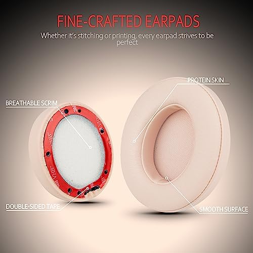 Upgrade Your Beats: Krone Kalpasmos Studio 3 & 2 Replacement Ear Pads – Soft Memory Foam Cushions for Ultimate Comfort and Noise Isolation in Vibrant Red – Perfect Fit for Wired & Wireless Models (B0501, B0500) – Enhance Sound Quality & Style Effortlessly