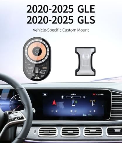 Luxury Wireless Charging Phone Holder for Mercedes Benz GLE & GLS Class (2020-2025) – 360-Degree Rotating Mobile Mount for Effortless Navigation and Hands-Free Convenience – Sleek Automotive Accessory with Quick Installation and Superior Compatibility