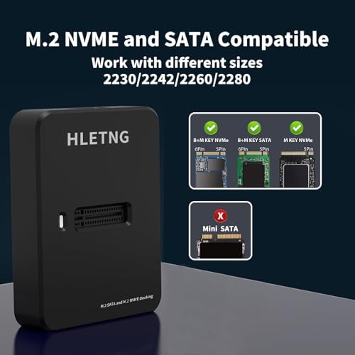 Ultra-Fast M.2 NVMe to USB Adapter for External SSDs – 10 Gbps Data Transfer, Versatile PCIe & SATA Compatibility, Portable Aluminum Enclosure, Effortless Plug-and-Play Design, Essential Accessory for Professionals and Tech Enthusiasts