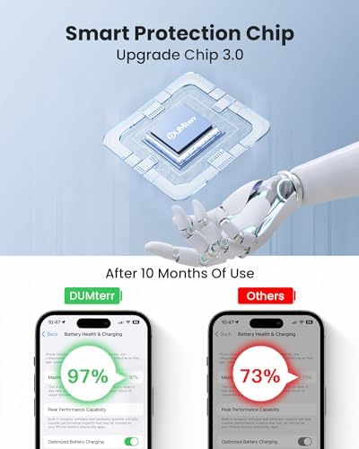 Revolutionary DUMTERR 3-in-1 Fast Wireless Charging Station for i Phone 16/15/14/13/12, Apple Watch Series 10, and Air Pods 4 – Sleek Docking Solution for Effortless Desk and Nightstand Organization, Superior Safety Features, and Rapid Charging Efficiency for All Your Apple Devices