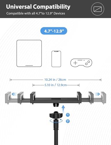 Transform Your Tablet Experience with the Ultimate Gooseneck Adjustable Stand Holder – Ideal for i Pad, Samsung Tab, Kindle & More (4.7″-12.9″) – Hands-Free Comfort for Bed, Couch, and Office Use with Flexible Arm Design