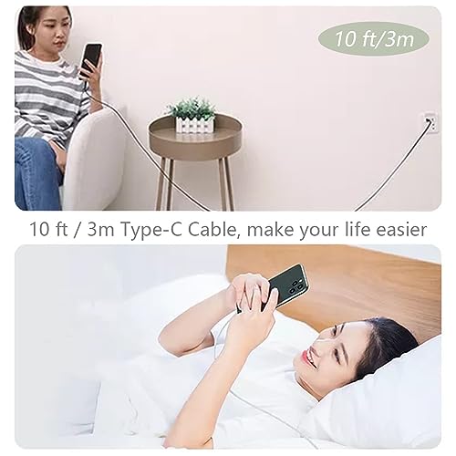 10 ft USB C Charging Cable – High-Speed Type C Charger for i Pad Pro, Galaxy, Mac Book, and More – Durable Long-Length Cord for Fast Data Transfer and Enhanced Device Compatibility – Perfect for Home and Office Use