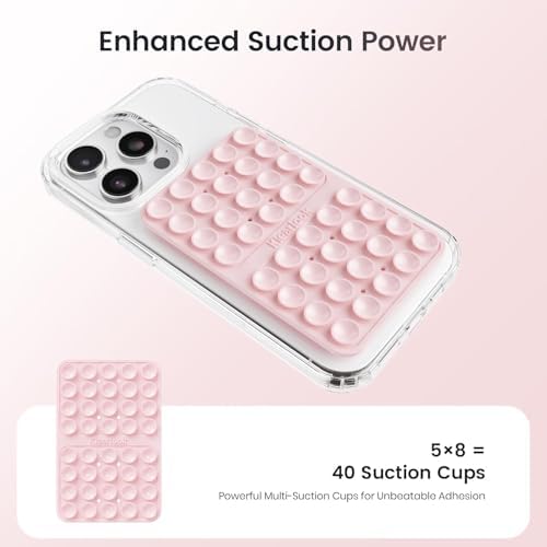 Klearlook 4-Pack Silicone Suction Cup Phone Mount – Creative Hands-Free Phone Grip for Stunning Selfies & Videos in Clear, Light Pink, Hot Pink, and Lavender – Innovative Double-Sided Suction Technology for Wide Compatibility – Premium Durable Design for Effortless Content Creation and Easy Maintenance