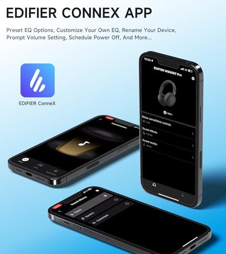 Edifier W800 BT Pro Wireless Over-Ear Headphones – Premium Hi-Res Audio with Advanced Hybrid Active Noise Cancellation, AI-Driven Call Clarity, 45-Hour Battery Life, Quick Charge Capability, and Compact Foldable Design – Enhanced Bluetooth 5.4 Connectivity for Superior Sound Experience in Elegant Classic Black