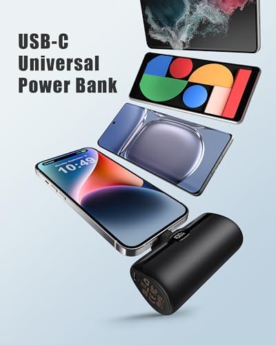 Ultra-Compact 5000 m Ah Mini Power Bank – 20 W Fast Charging Portable Charger for i Phone & Android – Lightweight Travel Essential with PD Compatibility & Smart Protection – Perfect for Short Trips, Camping, and Everyday Use