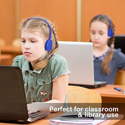 Flutesan 30 Pack Kids Adjustable Wired Headphones – Premium On-Ear Stereo Sound Earbuds for Classroom and Travel – Lightweight, Durable Design for Boys and Girls – Ideal Tangle-Free Audio Solution for Laptops, Tablets, and More
