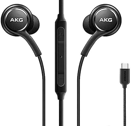 Premium USB Type C Earphones for Samsung Galaxy S23/S22/S21/S20 & Note 10+ | Braided Comfort In-Earbuds with Enhanced Sound Quality – Tangle-Free Design for Music Lovers and Professionals