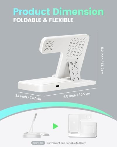 Revolutionary 3-in-1 Wireless Charging Station for Apple Devices – Fast, Efficient Charger Stand for i Phone 16, 15, 14 Pro Max, 13, 12, 11, Apple Watch Series 10 to SE & Ultra, and Air Pods Pro, 4, 3, 2 – GETPALS Compact Design for a Clutter-Free Charging Experience