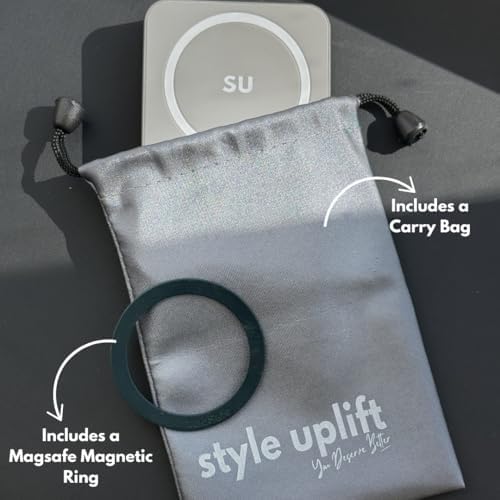 SU Flow+ 10000 m Ah Magnetic Power Bank – 4-in-1 Charger with Built-in Lightning & Type-C Cables, Mag Safe Compatible for i Phone 12-16, Wireless Charging for Apple Watch & Air Pods – Superior Portability & Fast Charging Solution for Samsung and Pixel Devices