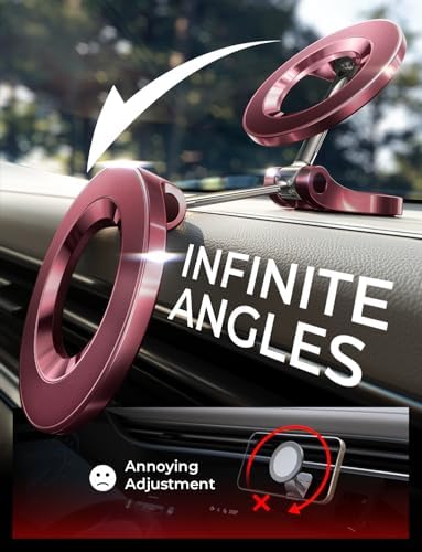 LISEN Mag Safe Ultra Magnetic Car Dashboard Phone Mount – Elegant Velvet Rouge Finish for i Phone 16 Pro Max & More, Secure Hands-Free Driving Accessory, Perfect for Tech Lovers, Seamless Navigation & Call Management, Durable & Stylish Design for Every Vehicle