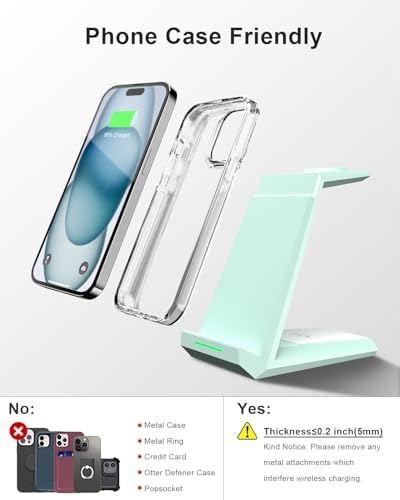 Revolutionize Your Charging Experience with the ADADPU 3-in-1 Wireless Charging Station for i Phone, Apple Watch, and Air Pods – Seamlessly Power Up Your i Phone 16 Pro Max, 15, 14, 13, 12, 11 Pro Max, XR, 8 Plus, and Watch Series 2-8 with Included 5 ft Cable and Adapter – Stylish, Space-Saving Design for Effortless Organization and Rapid Charging Efficiency