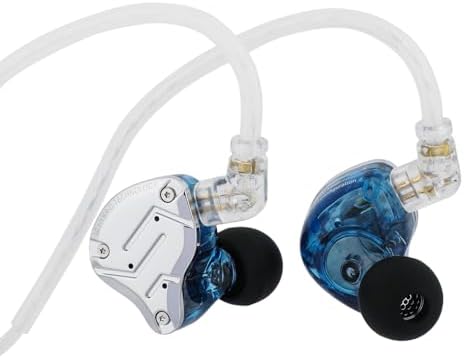 Linsoul KZ ZS10 Pro Hybrid IEM Earbuds – 4 BA + 1 DD High-Fidelity Wired In-Ear Monitors with Stainless Steel Faceplate and Detachable Cable, Ideal for Musicians and Gamers with Built-in Mic, Unmatched Sound Clarity and Versatile Compatibility