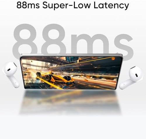 realme Buds T01 True Wireless Earbuds – Cutting-Edge AI ENC Noise Cancellation for Superior Call Clarity, Dynamic 13 mm Drivers for Immersive Sound, 28-Hour Battery Life for Uninterrupted Enjoyment, 88 ms Low Latency for Gaming Excellence, Bluetooth V5.4 for Effortless Connectivity – Perfect for Music Lovers and Gamers Alike (White)