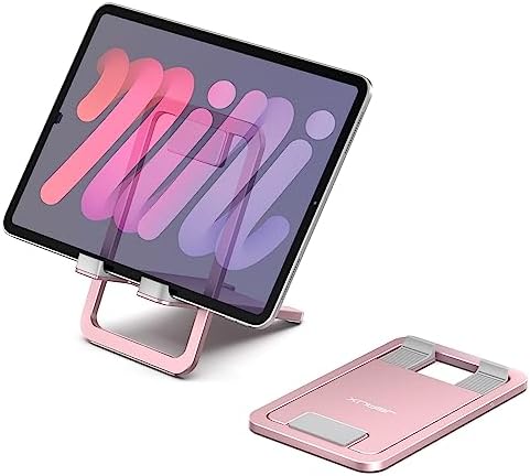 JSAUX Universal Tablet Stand – Versatile Adjustable Holder for i Pad, Samsung Galaxy, Kindle & More – Portable & Foldable Design for Enhanced Comfort and Stability – Ideal for Work, Gaming, and Streaming – Elevate Your Mobile Experience with Ergonomic Convenience