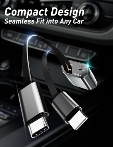 Innovative Retractable Car Charger with USB-C Fast Charging 120 W and Aromatherapy Starlight – Ultimate Travel Companion for i Phone 16 to 11, Stylish Cigarette Lighter Adapter for Men and Women – Perfect Gift for Road Trips and Daily Commutes with Enhanced Compatibility and Efficiency