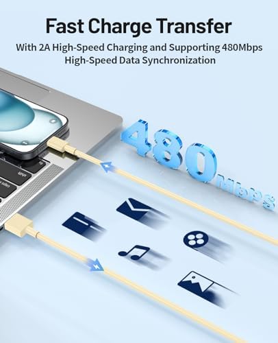 Enhance Your Driving Experience with the 3-Pack MFi Certified Car Play Cable for i Phone 15/16 Series – 6 FT Fast Charging & Durable USB-C Connection for Effortless Navigation and Hands-Free Communication