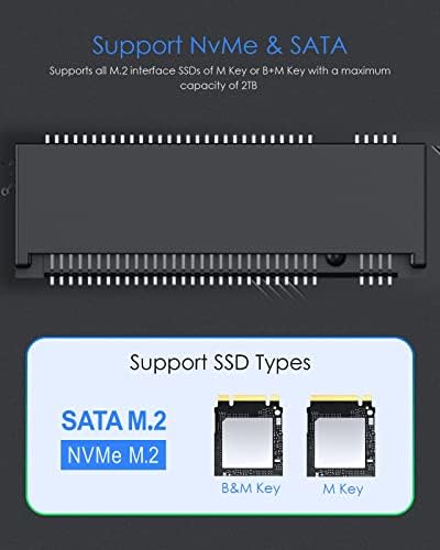 LENTION Space Gray USB C to NVMe & SATA M.2 SSD Enclosure – High-Speed 10 Gbps Adapter for 2280/2260/2242/2230 Sizes, UASP Enabled, Compatible with Mac OS and Windows – Ultimate Portable External Drive Solution for Enhanced Data Management and Performance