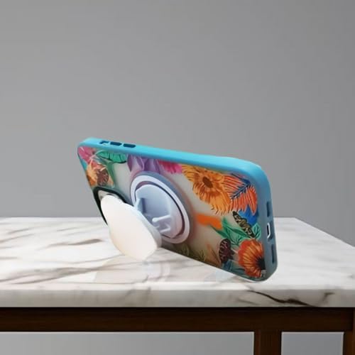 Xerial Heart-Shaped Magnetic Phone Grip – Stylish Mag Safe-Compatible Accessory with Versatile Adapter Ring for Android & Kindle – Wireless Charging-Friendly 3 D Foldable Design for Secure Handling and Effortless Portability