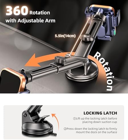 Revolutionary 15 W Dual Coil Wireless Car Charger & Auto-Clamping Phone Holder for Samsung Galaxy and i Phone Series – Effortless One-Handed Operation & Enhanced Compatibility for Safe, Fast Charging on Dash, Vent, or Windshield