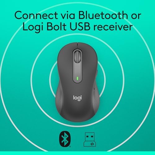 Logitech Signature M650 L Wireless Mouse for Large Hands – Ergonomic Comfort, 2-Year Battery Life, Silent Click Technology, Customizable Functions, Bluetooth Compatible with PC/Mac/Chromebook – Elegant Off White Finish for Professional & Casual Use