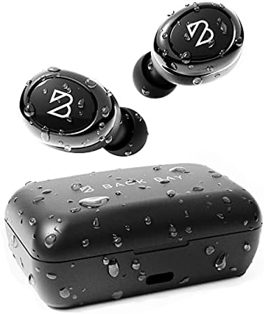 Back Bay Audio Duet 50 Pro Wireless Bluetooth Earbuds – Ultimate Sweatproof TWS Headphones with 130-Hour Battery Life for Runners and Fitness Enthusiasts, Compact Charging Case, Built-in Microphone for Seamless Calls, Compatible with i Phone & Android Devices
