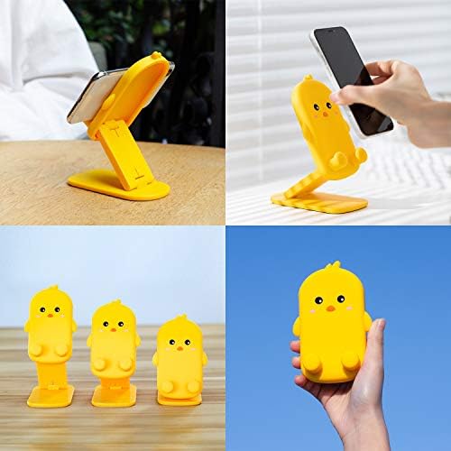 Cute Cell Phone Stand Foldable Adjustable Animal Phone Holder for Desk Silicone Protection Compatible with iPhone 16 15 14 13 12 Pro Max iPad Tablet Desk Accessories (Green Bear) – Enhanced Compatibility and Speed